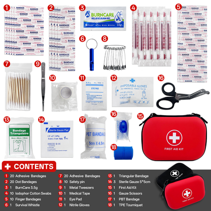 91pcs Portable Emergency First Aid Kit for Travel